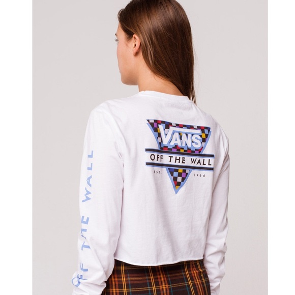 Vans Particulate Long Sleeve Crop Tee - Picture 2 of 12